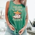 Read S'More Book Marshmallow Book Reading Lover Comfort Colors Tank Top Violet