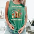 Read More Worry Less Book Lovers Motivational Quote Bookish Comfort Colors Tank Top Violet