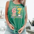 Reading 67 Teacher Six Seven Reading 6 7 Book Lover Comfort Colors Tank Top Violet