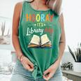 Reading Books Bibliophile Hooray It's Library Day Comfort Colors Tank Top Violet Reading Books Bibliophile Hooray It's Library Day Comfort Colors Tank Top Violet