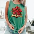 Red Roses Flowers Book Floral Comfort Colors Tank Top Violet Red Roses Flowers Book Floral Comfort Colors Tank Top Violet