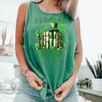 Retro Book Lucky Reading Teacher St Patrick's Day -Adults Small Cotton Blend Polyester Blend Short Sleeve Comfort Colors Tank Top Violet