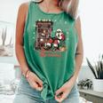He Sees What You'Ve Been Reading Santa Christmas Bookish Comfort Colors Tank Top Violet