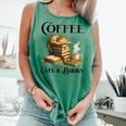 Sleeping Cat And Books With Coffee Lover Comfort Colors Tank Top Violet Sleeping Cat And Books With Coffee Lover Comfort Colors Tank Top Violet