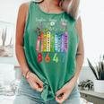 Subtle Floral Foxglove Daisy Tulip Book Lover Comfort Colors Tank Top Violet