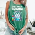 Wild About Reading Book Lover Hippo Comfort Colors Tank Top Violet
