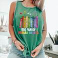 Women Floral Book Big Fan Of Human Rights Liberal Protest Comfort Colors Tank Top Violet