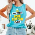 Best Book Editor Job Occupation Premium Tri-Blend Comfort Colors Tank Top Light Green