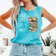 Book Lovers Books Cats Life Is Sweet Cat Lover Comfort Colors Tank Top Light Green Book Lovers Books Cats Life Is Sweet Cat Lover Comfort Colors Tank Top Light Green