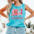 All Booked For Valentine Book Reading Women Girl Teacher Comfort Colors Tank Top Light Green