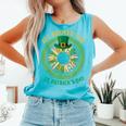 Bookworm Irish All Booked For St Patrick's Day Book Lover Comfort Colors Tank Top Light Green