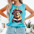 Capybara Bookworm Rodent Reading a Book Comfort Colors Tank Top Light Green