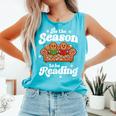 Christmas Book Lover Gingerbread Library Reading Bookaholic Comfort Colors Tank Top Light Green