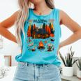 Cozy Reading Cabin Retreat Fall Bookish Autumn Cozy Reader Comfort Colors Tank Top Light Green
