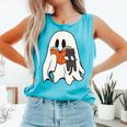 Cute Ghost Cat Reading Book Spooky Season Halloween Costume Comfort Colors Tank Top Light Green Cute Ghost Cat Reading Book Spooky Season Halloween Costume Comfort Colors Tank Top Light Green
