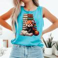 Cute Red Panda Reading Book Animal Bookworm Comfort Colors Tank Top Light Green Cute Red Panda Reading Book Animal Bookworm Comfort Colors Tank Top Light Green