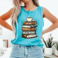 Drink Coffee Read Books Be Happy Caffeine Espresso Comfort Colors Tank Top Light Green
