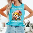 Easily Distracted By Books And Gnomes Book Reading Gnome Comfort Colors Tank Top Light Green