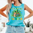 Goods Luck Read Librarian Book Patrick Days Shamrock Clover Comfort Colors Tank Top Light Green