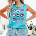 Heart Reading Books Valentine Teacher Boy Girl Book Lover Comfort Colors Tank Top Light Green
