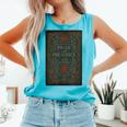 Jane Austen Pride And Prejudice Cover Mr Darcy Book Lovers Comfort Colors Tank Top Light Green