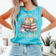 Just A Girl Who Loves Cats And Books Reading Librarian Comfort Colors Tank Top Light Green Just A Girl Who Loves Cats And Books Reading Librarian Comfort Colors Tank Top Light Green