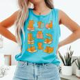 Orange Cats Reading Books Cat Lover Comfort Colors Tank Top Light Green