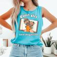 Quiet Girl Loud Imagination Book Lover Bookworm Reader Comfort Colors Tank Top Light Green