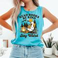 Read Books Be Kind Stay Weird Bookish Silly Goose Reading Comfort Colors Tank Top Light Green