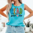 Read Your Heart Read Reading Librarian Book Across America Comfort Colors Tank Top Light Green