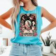 The Reader Tarot Card Shirt Bird Book Lover Bookworm Comfort Colors Tank Top Light Green