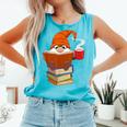 Reading Lover Book Graphic Gnome Comfort Colors Tank Top Light Green Reading Lover Book Graphic Gnome Comfort Colors Tank Top Light Green