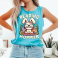 Reading Makes You Hoppier Bunny Book Fans Toddler Kid Comfort Colors Tank Top Light Green Reading Makes You Hoppier Bunny Book Fans Toddler Kid Comfort Colors Tank Top Light Green
