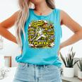 Softball Pitcher Best Traits Brave Retro Pop Comic Book Art Comfort Colors Tank Top Light Green