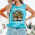 History Book Education Freedom Teacher Women Men Kids Comfort Colors Tank Top Light Green
