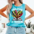 History Education Is Freedom Books Black History Premium Tri-Blend Comfort Colors Tank Top Light Green