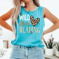 Wild About Reading Teacher Books Reader Lovers Leopard Zebra Comfort Colors Tank Top Light Green