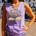 Abibliophobia Wildflower Reading Bookworm Book Reader Comfort Colors Tank Top Lagoon