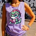 Adorable Book Lover Basilisk With Reading Glasses Cute Comfort Colors Tank Top Lagoon