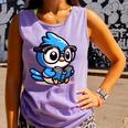 Adorable Book Lover Blue Jay With Reading Glasses Cute Comfort Colors Tank Top Lagoon