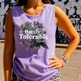 Barely Tolerable Shirt Floral Book Lover Quote Bookish Comfort Colors Tank Top Lagoon