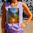 Bigfoot And Alien Reading Books Campfire Halloween Comfort Colors Tank Top Lagoon