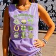 ALL Booked For St Patricks Day Bookish Leprechaun Bookworm Comfort Colors Tank Top Lagoon
