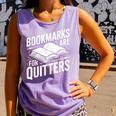 Bookmarks Quote Library Book Reader Comfort Colors Tank Top Lagoon