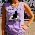 Books Cats Life Is Sweet Cat Book Lover Men Women Teen Comfort Colors Tank Top Lagoon