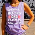 Books Pajamas Read Reading Book Librarian Women Girls Comfort Colors Tank Top Lagoon