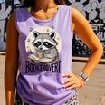 Booktrovert Raccoon Reading And Coffee For Book Lover Comfort Colors Tank Top Lagoon