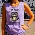 Cat Glasses Coffe Books I Am Awake Please Respect My Privacy Comfort Colors Tank Top Lagoon