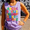 Cute ABCs Shirt Alphabet Colorful Letters Reading Books Kids Comfort Colors Tank Top Lagoon