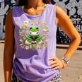 Cute Floral Frog Book Reading Comfort Colors Tank Top Lagoon Cute Floral Frog Book Reading Comfort Colors Tank Top Lagoon